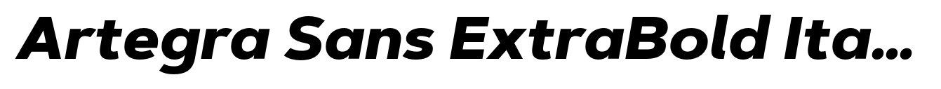 Artegra Sans ExtraBold Italic